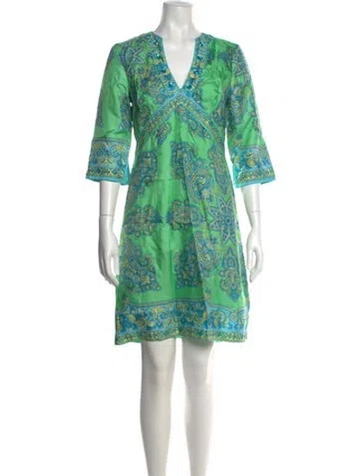 Pre-owned Tibi Silk Knee-length Dress In Multi