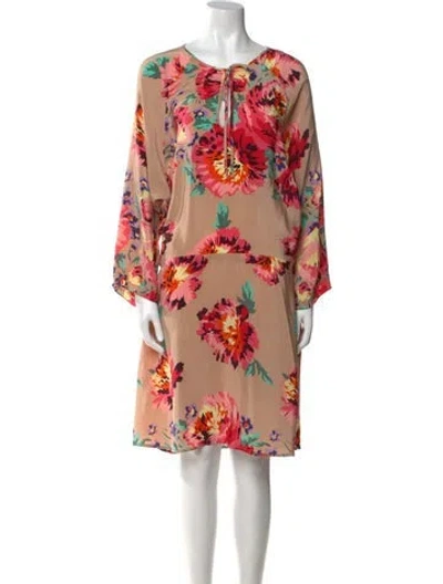 Pre-owned Tibi Silk Knee-length Dress In Neutral