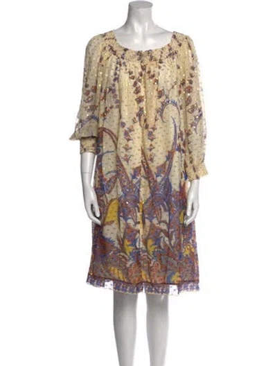 Pre-owned Tibi Silk Knee-length Dress In Neutral