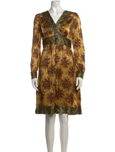 Pre-owned Tibi Silk Knee-length Dress In Neutrals