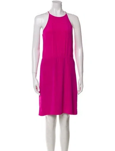 Pre-owned Tibi Silk Knee-length Dress In Pink
