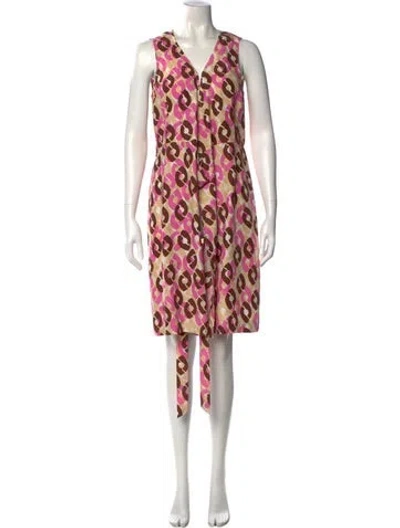 Pre-owned Tibi Silk Knee-length Dress In Pink