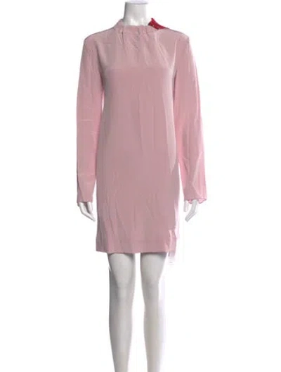 Pre-owned Tibi Silk Knee-length Dress In Pink