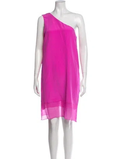 Pre-owned Tibi Silk Knee-length Dress In Pink