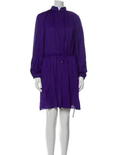Pre-owned Tibi Silk Knee-length Dress In Purple