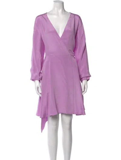 Pre-owned Tibi Silk Knee-length Dress In Purple