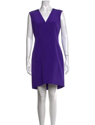 Pre-owned Tibi Silk Knee-length Dress In Purple