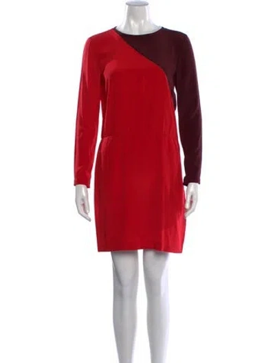 Pre-owned Tibi Silk Knee-length Dress In Red