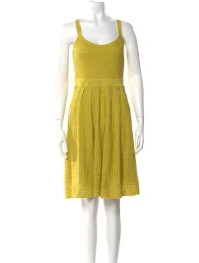 Pre-owned Tibi Silk Knee-length Dress In Yellow