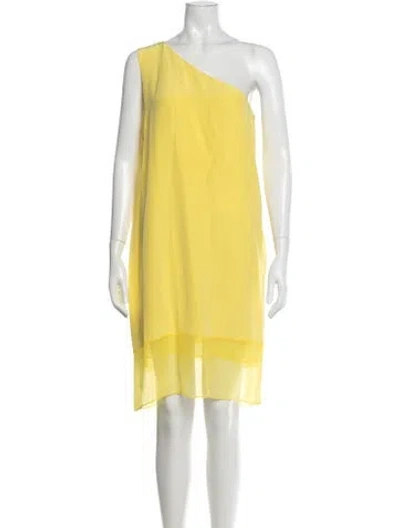 Pre-owned Tibi Silk Knee-length Dress In Yellow
