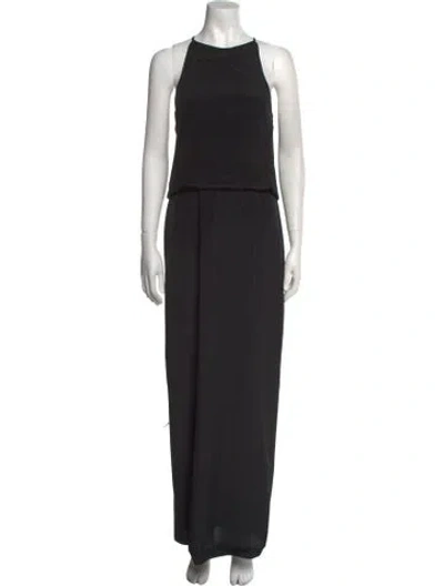 Pre-owned Tibi Silk Long Dress In Black