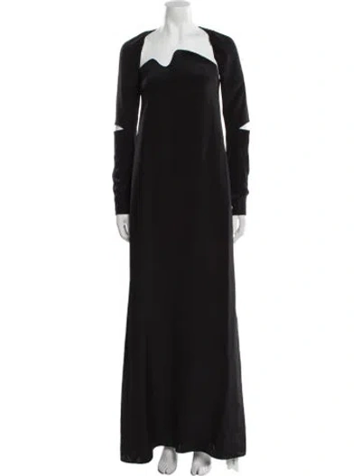 Pre-owned Tibi Silk Long Dress In Black