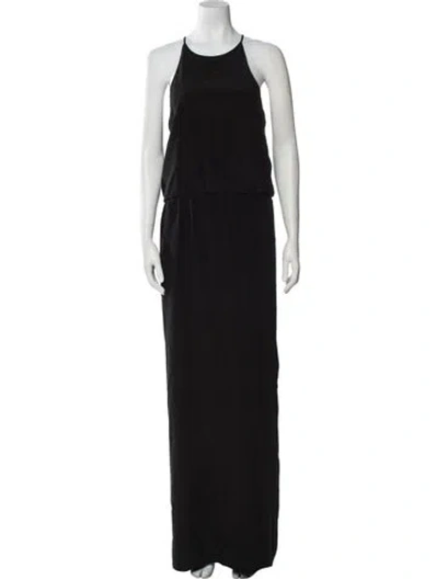 Pre-owned Tibi Silk Long Dress In Black
