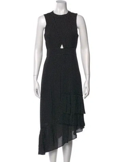 Pre-owned Tibi Silk Long Dress In Black
