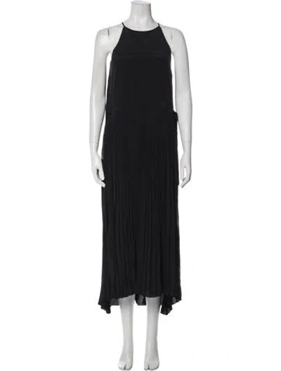 Pre-owned Tibi Silk Long Dress In Black