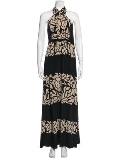 Pre-owned Tibi Silk Long Dress In Black