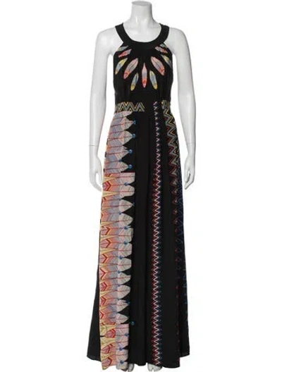 Pre-owned Tibi Silk Long Dress In Black