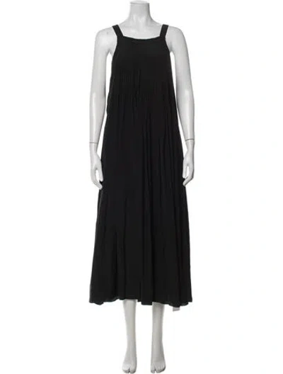 Pre-owned Tibi Silk Long Dress In Black