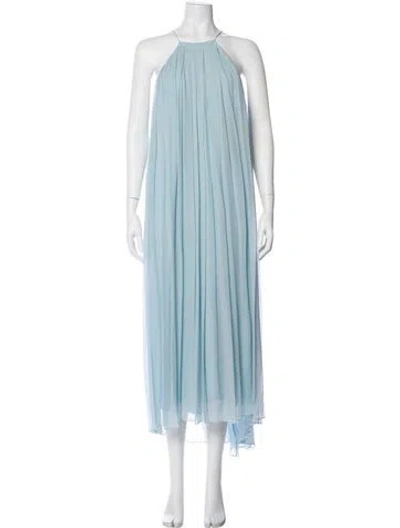 Pre-owned Tibi Silk Long Dress In Blue