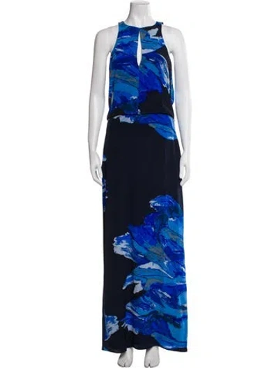 Pre-owned Tibi Silk Long Dress In Blue