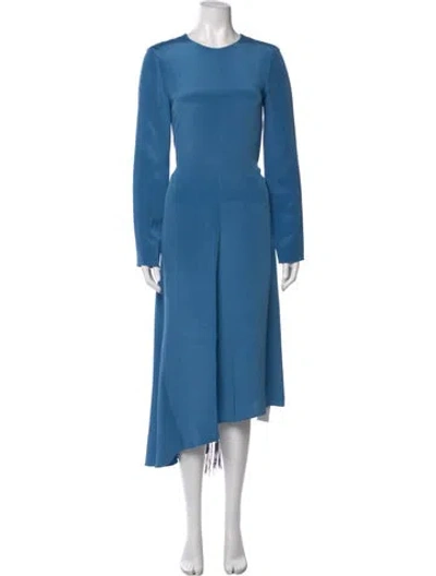 Pre-owned Tibi Silk Long Dress In Blue