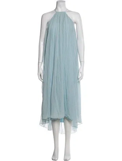 Pre-owned Tibi Silk Long Dress In Blue