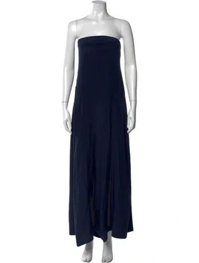 Pre-owned Tibi Silk Long Dress In Blue