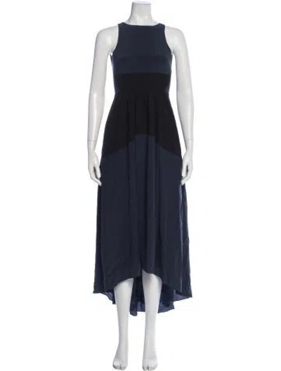 Pre-owned Tibi Silk Long Dress In Blue