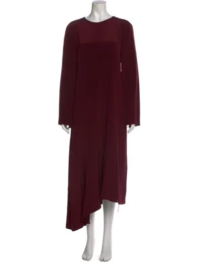 Pre-owned Tibi Silk Long Dress In Burgundy