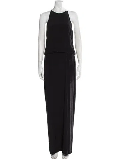 Pre-owned Tibi Silk Long Dress In Gray