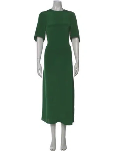 Pre-owned Tibi Silk Long Dress In Green
