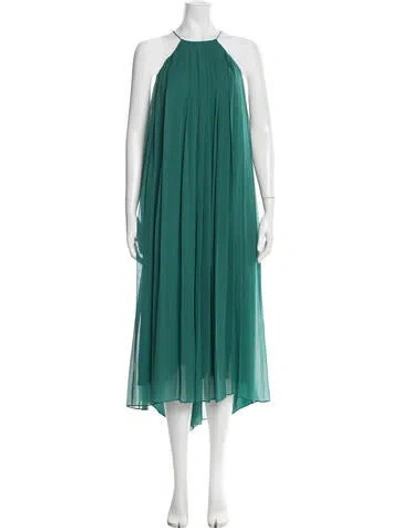 Pre-owned Tibi Silk Long Dress In Green