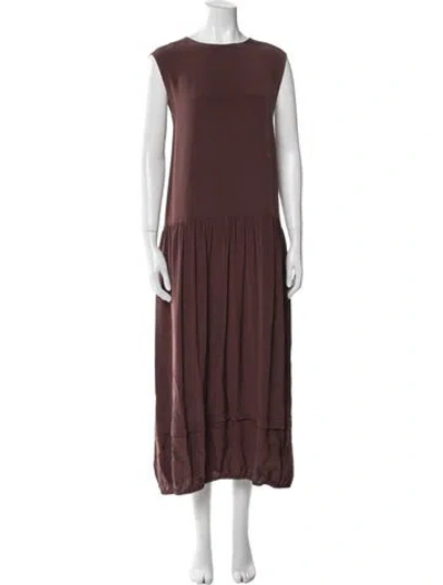 Pre-owned Tibi Silk Long Dress In Neutral