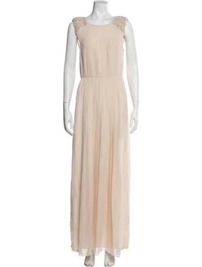 Pre-owned Tibi Silk Long Dress In Neutral