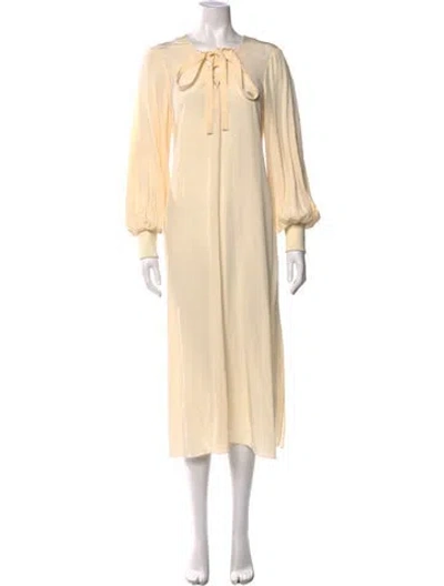 Pre-owned Tibi Silk Long Dress In Neutral