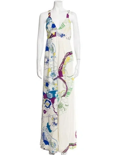 Pre-owned Tibi Silk Long Dress In Neutrals