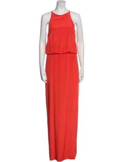 Pre-owned Tibi Silk Long Dress In Orange