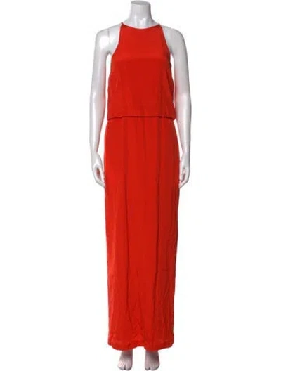Pre-owned Tibi Silk Long Dress In Orange