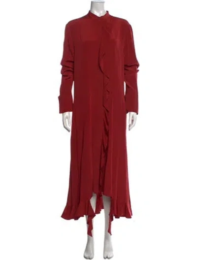Pre-owned Tibi Silk Long Dress In Orange