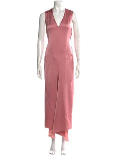 Pre-owned Tibi Silk Long Dress In Pink