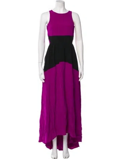 Pre-owned Tibi Silk Long Dress In Purple