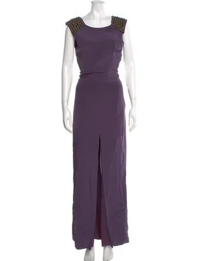 Pre-owned Tibi Silk Long Dress In Purple