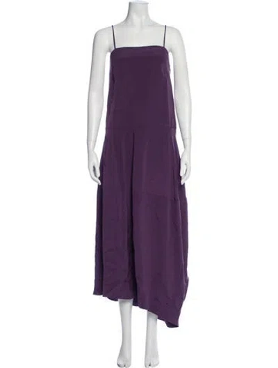 Pre-owned Tibi Silk Long Dress In Purple