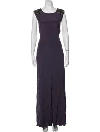 Pre-owned Tibi Silk Long Dress In Purple