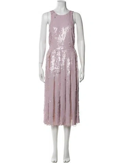 Pre-owned Tibi Silk Long Dress In Purple