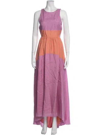 Pre-owned Tibi Silk Long Dress In Purple