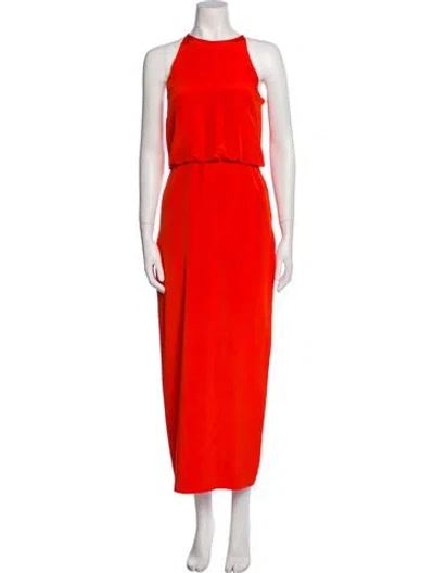 Pre-owned Tibi Silk Long Dress In Red