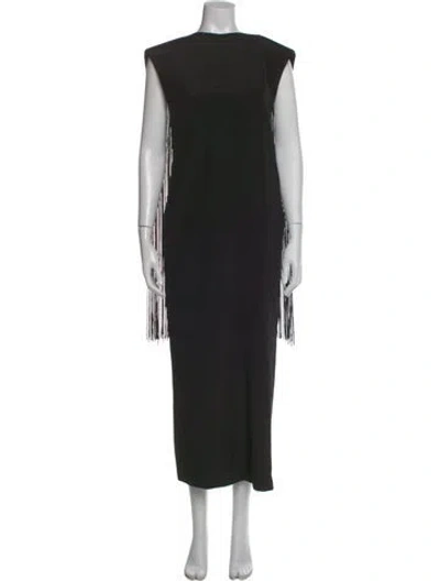 Pre-owned Tibi Silk Long Dress W/ Tags In Black
