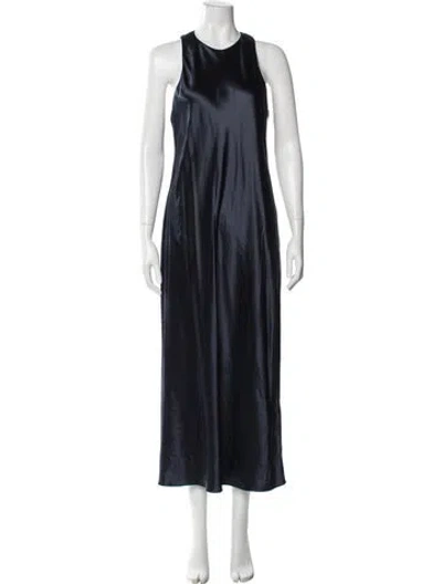 Pre-owned Tibi Silk Long Dress W/ Tags In Blue