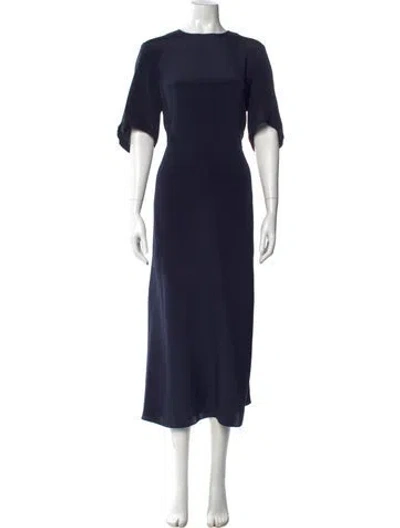 Pre-owned Tibi Silk Long Dress W/ Tags In Blue